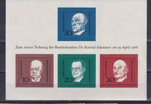 Bundesrep. Deutschland  Nr Block 4 Postfrisch / **