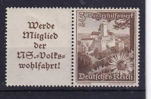 Deutsches Reich  Nr W 135 Postfrisch / **