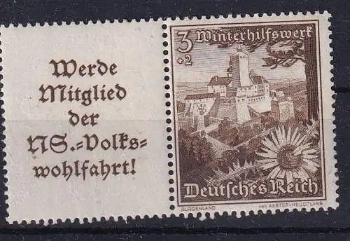 Deutsches Reich  Nr W 135 Postfrisch / **