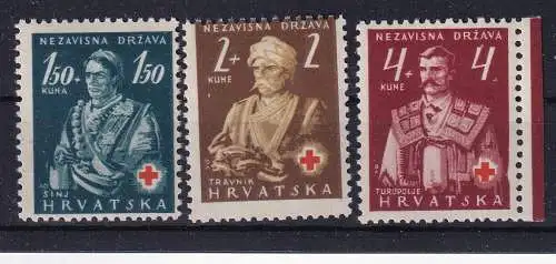 Kroatien  Nr 66/68 Postfrisch / **