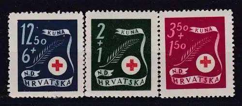 Kroatien  Nr 167/69 Postfrisch / **