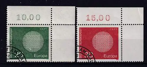 Bundesrep. Deutschland  Nr 620/21 Gestempelt (Posten)