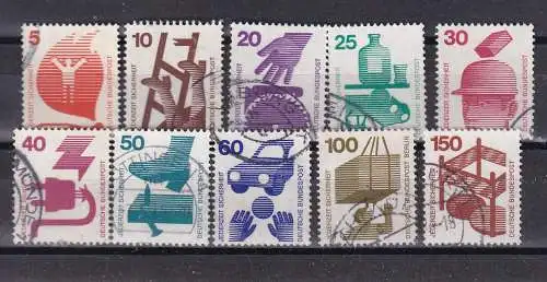 Bundesrep. Deutschland  Nr 694/703 A Gestempelt (Posten)
