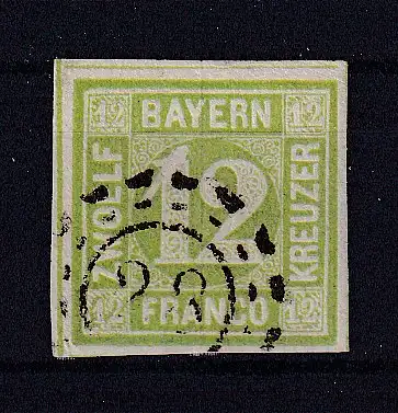 Altdeutschland Bayern  Nr 12 Gestempelt (Posten)