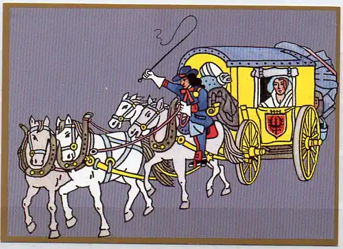 AK - Jubiläum 500 Jahre Post - JPK 01/02 - Postwagen um 1700