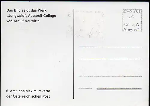 Österreich, Mi-Nr. 1903 auf Maxi-Karte, Ersttag, Moderne Kunst - \\\"Baumgöttinnen\\\" von A. Neuwirth