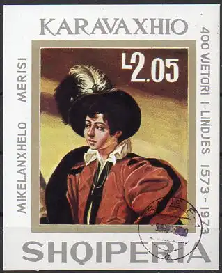 Albanien, Block-Nr. 48 gest., 400. Geburtstag von Caravaggio