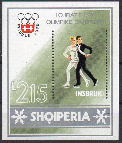 Albanien Block Nr 59 Olympische Spiele Innsbruck 1964 Eiskunstlauf Der Paare Nr Oid Oldthing Albanien
