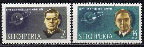 Albanien, Mi-Nr. 759 + 761 **, Sowjetische Kosmonauten