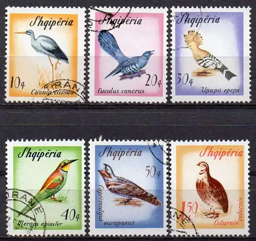 Albanien, Mi-Nr. 973 - 978 gest., kompl.,  Zugvögel