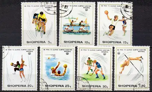 Albanien, Mi-Nr. 1807 u. a. gest., Olympischhe Sommerspiele Montreal 1976