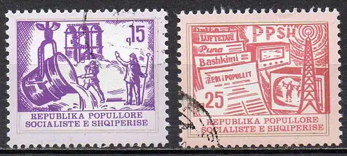Albanien, Mi-Nr. C 1942 + E 1942 gest., Industrie + Kultur