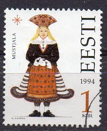 Estland, Mi-Nr. 236 gest., Tracht der Region Mustel