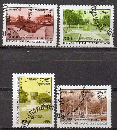 Kambodscha, Mi-Nr. 1748, 1749, 1750 + 1751 gest., Öffentliche Parkanlagen - Bewässerungsprojekt