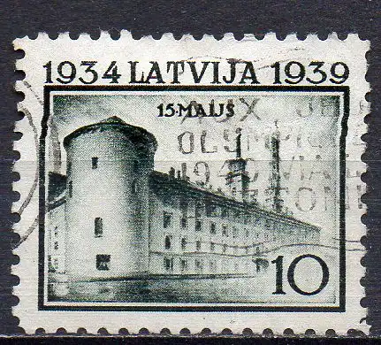 Lettland, Mi-Nr. 273 gest., Schloß in Riga
