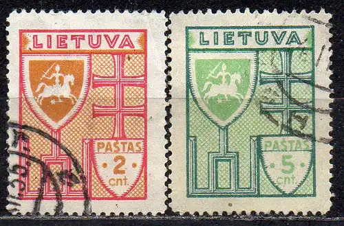 Litauen, Mi-Nr. 394 + 395 gest.,