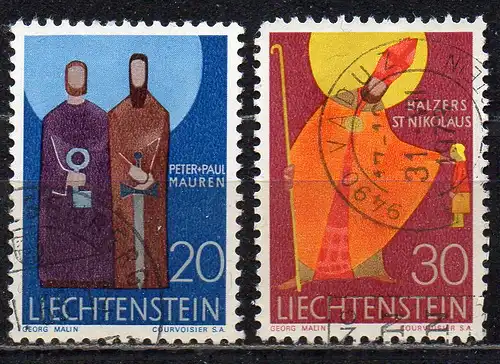 Liechtenstein, Mi-Nr. 487 + 488 gest., 