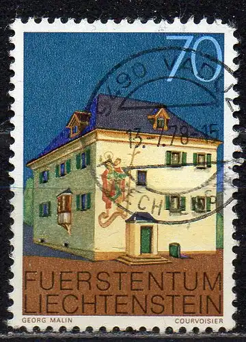 Liechtenstein, Mi-Nr. 699 gest., Pfarrhof in Mauren