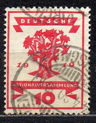 Deutsches Reich, Mi-Nr. 107 gest., Eröffnung der Nationalversammlung Weimar