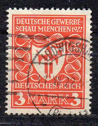 Deutsches Reich, Mi-Nr. 201 gest., Deutsche Gewerbeschau München