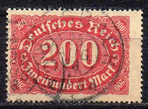 Deutsches Reich, Mi-Nr. 220 gest., Ziffer im Queroval