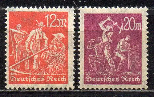 Deutsches Reich, Mi-Nr. 240 + 241 **, Arbeiter