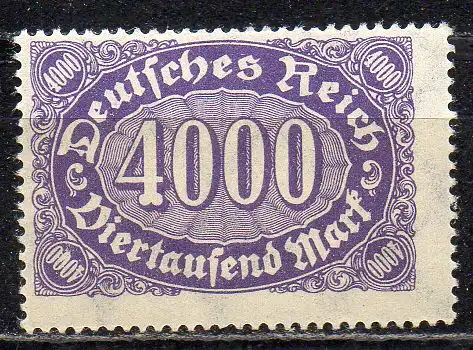 Deutsches Reich, Mi-Nr. 255 **, Ziffer im Queroval