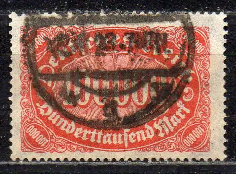 Deutsches Reich, Mi-Nr. 257 gest., Ziffer im Queroval