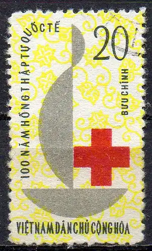 Vietnam - Nord, Mi-Nr. 257 gest., 100 Jahre Internationales Rotes Kreuz