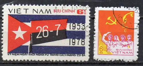 Vietnam, Mi-Nr. 984 + 986 gest.,