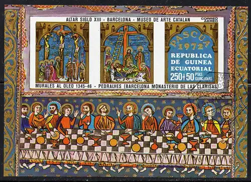 Äquatorial-Guinea, Block Mi-Nr. 8 gest., Ostern 1972