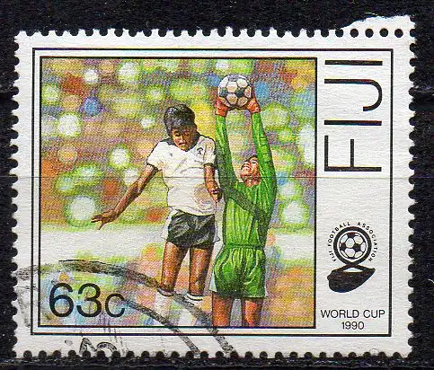 Fidschi - Inseln, Mi-Nr. 607 gest., Fußball-Weltmeisterschaft 1990