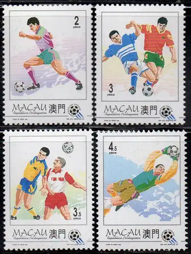 Macau, Mi-Nr. 759 - 762 **, kompl., Fußball-Weltmeisterschaft 1994 USA