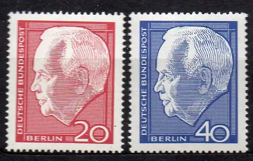 Berlin, Mi-Nr. 234 - 235 **, kompl., Bundespräsident Heinrich Lübke