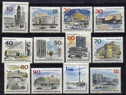 Berlin, Mi-Nr. 254 - 265 **, kompl., Das neue Berlin