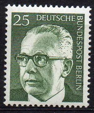 Berlin, Mi-Nr. 393 **, Bundespräsident Gustav Heinemann