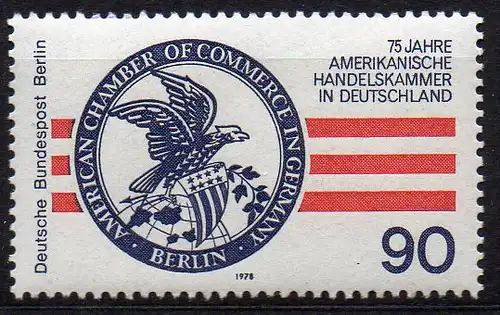 Berlin, Mi-Nr. 562 **, 75 Jahre Jahre Amerikanische Handelskammer in Deutschland