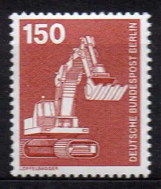 Berlin, Mi-Nr. 584 **, DS Industrie und Technik - Löffelbagger