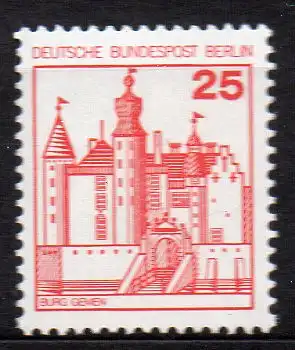 Berlin, Mi-Nr. 587 **, DS Burgen und Schlösser