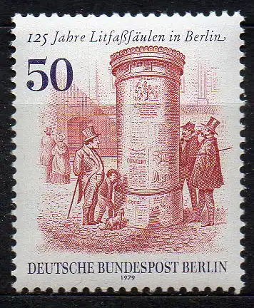Berlin, Mi-Nr. 612 **, 125 Jahre Litfaßsäulen