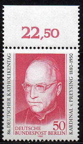 Berlin, Mi-Nr. 624 **, Oberrand