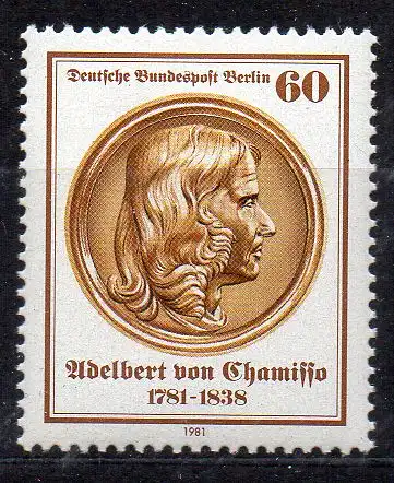 Berlin, Mi-Nr. 638 **, 200. Geburtstag von Adelbert von Chamisso