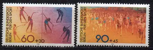 Berlin, Mi-Nr. 645 - 646 **, kompl., Sporthilfe 1981