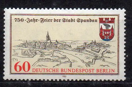 Berlin, Mi-Nr. 659 **, 750 Jahre Stadt Spandau