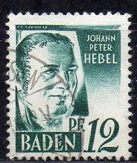 Französische Zone - Baden, Mi-Nr. 4 gest.