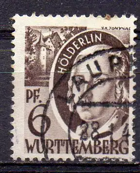 Französische Zone - Württemberg, Mi-Nr. 15 gest.