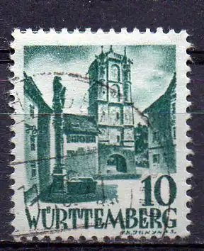 Französische Zone - Württemberg, Mi-Nr. 33 gest.