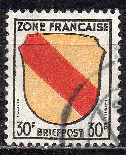 Französische Zone - Allgem. Ausgabe, Mi-Nr. 10 gest.,