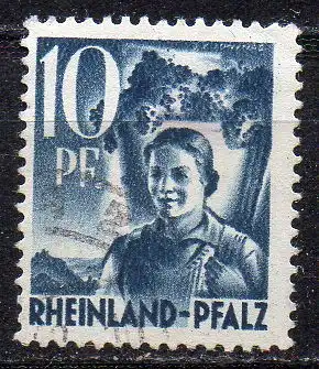 Französische Zone - Rheinland-Pfalz, Mi-Nr. 3 gest.,