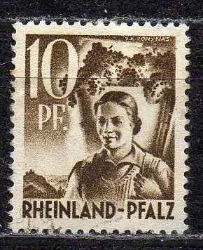Französische Zone - Rheinland-Pfalz, Mi-Nr. 19 gest.,